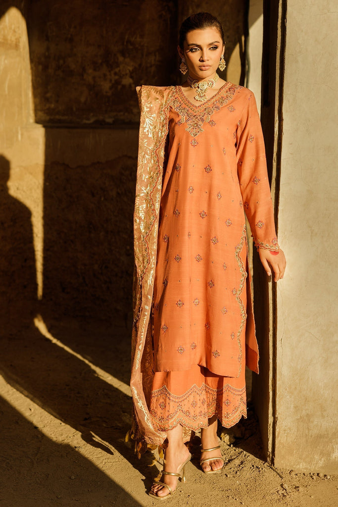 Charizma Mi Amor Pret/Stitched – Embroidered Raw-Silk Suit CMA-5-015