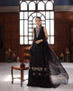 Saadia Asad Eid Luxury Schiffli Laserkari Lawn – D7- Black