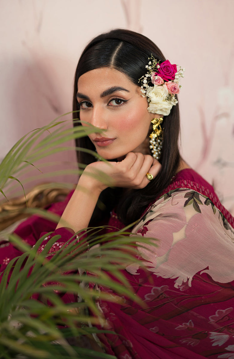 Sunlit Groove by Emaan Adeel Embroidered Lawn Unstitched 3 Piece Suit - SUNNY SPLASH - ED26SNG - Cream - Summer Collection main image 1
