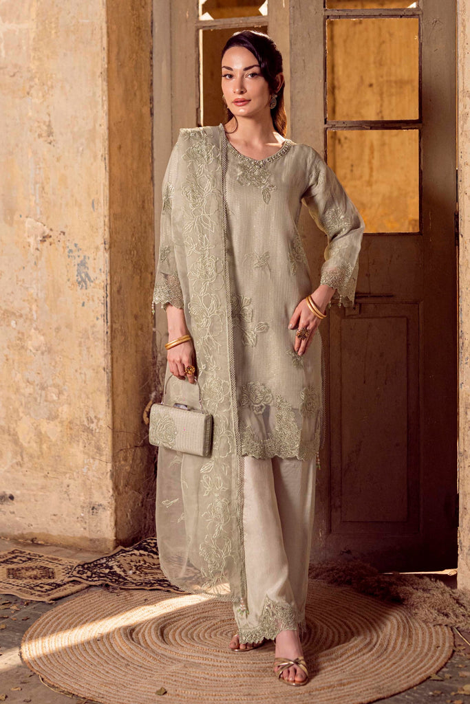 Guzel Sitara 3PC Pret/Stitched Eid Organza Suit with Clutch – Noori