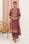 Zellbury Luxury Collection – Embroidered Shirt Shalwar Dupatta - Brown - Khaadi Net Suit WULC22E30356