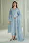 Cross Stitch Mahiri – Lavender Blue - 3pc Embroidered Lawn Suit