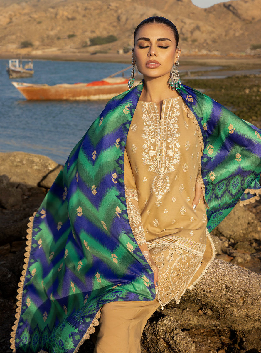 Zainab Chottani Unstitched Embroidered Luxury Lawn 3 Piece Suit ZC26ULZ D-11 SAPHIRA - Summer Collection main image 0
