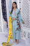 Guzarish by Zebaish · Stitched Printed & Embroidered Lawn Suit – Blue Bayoux - D02