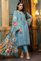 Rang e Bahar by Zebaish · Stitched Printed & Embroidered Lawn Suit – Grey Blue - D10