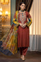 Rang e Bahar by Zebaish · Stitched Printed & Embroidered Lawn Suit – Moccaccino - D02