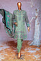 HZ Textiles Premium Embroidered Lawn Collection Vol-2 – Design 114 Greyish Green