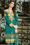 Gul Ahmed Summer 2017 - Green 3 PC Premium Embroidered Chiffon Dress PM-142