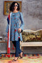 Gul Ahmed Winter Collection – Check On Trend – 3 PC Embroidered Khaddar Suit K-90