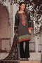Sana & Samia Embroidered Linen Plachi Collection by Lala – Castor Grey - 3A