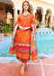 Naushad Imdad Luxury Lawn Collection 2022 – Orange Tiger - NI-LL-005