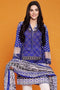 Gul Ahmed Summer 2017 - Royal Blue 3 PC Printed Lawn Dress CL-211 C