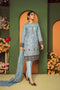 Adan's Libas Aurelia Embroidered Lawn Collection 2019 – ZA-2940 Cadet Blue