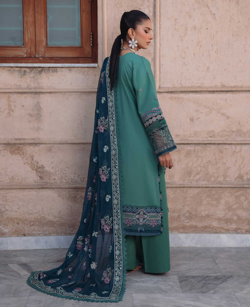 Farozaan By Xenia Formals Embroidered Lawn Suit Unstitched 3 Piece ZE24F 03 Zeba - Summer Collection