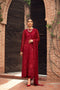 Farasha Embroidered Chiffon Collection – Crimson