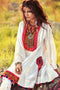 Gul Ahmed Gypsy Folk Lawn Collection - White 3 PC Bamber Embroidered GL-05
