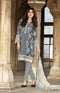 Gul Ahmed Light Grey Premium Embroidered Chiffon PM-107