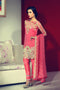 Rungrez Fleur d' Amour Embroidered Chiffon Collection - Radiant Rose