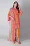 Khaadi Spring Collection 2021 – 3PC Suit · Printed Suit · A21118 Orange