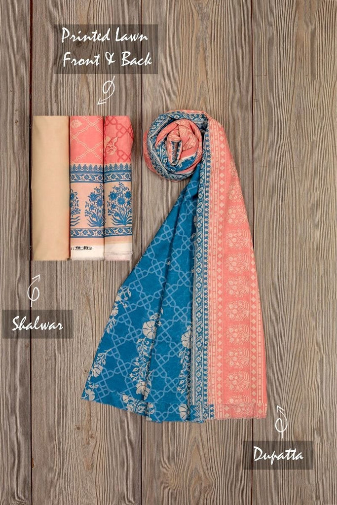 Khaadi Mid-Summer Vibes Lawn Collection 2018 – AR18311 Pink 3Pc