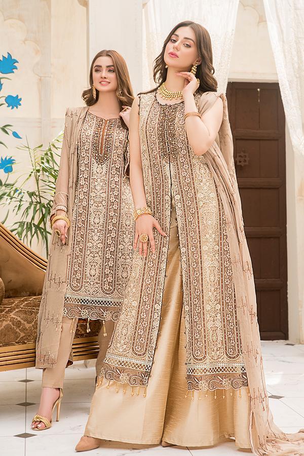 Maryam's Luxury Embroidered Vol-20 – D-02 Beige Sequin