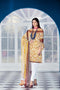 Gul Ahmed Summer Premium Collection 2018 – Mustard 3 Pc Blended Chiffon BM-63