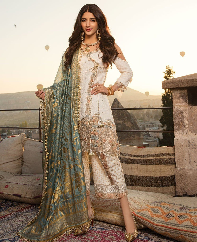 Noor by Saadia Asad Festive Eid Collection 2018 – D7 Vert Jasmin