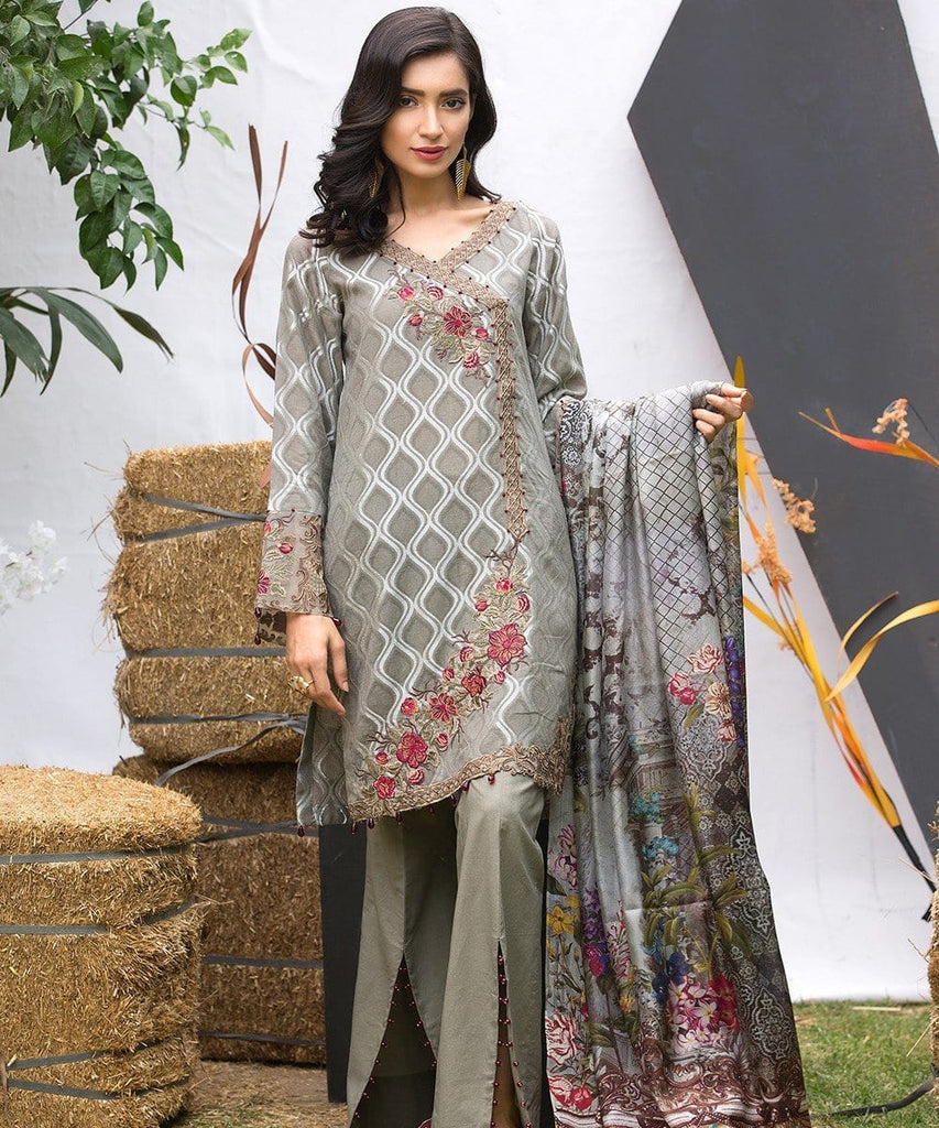 Jazmin by Baroque Lawn Festive Edition 2017 – Damask Stone