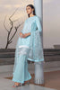 Gul Ahmed Pre-Fall – 3PC Embroiderd Cotton Silk Suit with Embroidered Organza Stripe Dupatta PM-32070