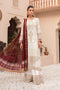 MARIA.B Eid Lawn Collection 2021 – EL-21-01-Ivory White and Maroon