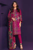 AlKaram Winter Collection – Three Piece Printed Plain Viscose Suit With Printed Plain Viscose Dupatta – FW-19-20-Pink