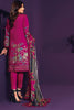 AlKaram Winter Collection – Three Piece Printed Plain Viscose Suit With Printed Plain Viscose Dupatta – FW-19-20-Pink