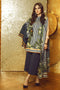 AlKaram Winter Collection 2019 – 3 Piece Printed Cotton Satin Suit with Fancy Dupatta – FW-27-19-Blue
