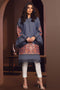AlKaram Winter Collection – One Piece Embroidered Denim Shirt – FW-29.1-20-Blue