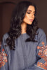AlKaram Winter Collection – One Piece Embroidered Denim Shirt – FW-29.1-20-Blue