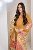 AlKaram Winter Collection – Three Piece Embroidered Khaddar Suit With Printed Khaddar Dupatta – FW-41-20-Mustard