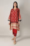 Khaadi Spring Collection 2021 – 2PC Suit · Printed Kameez Pants · J21114 Red