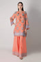 Khaadi Spring Collection 2021 – 2PC Suit · Printed Kameez Pants · J21204 Orange