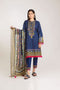 Khaadi Winter Vibe Collection 2019 – KK19503 Blue 3Pc