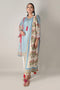 Khaadi Spring Collection 2021 – 2PC Suit · Printed Kameez Dupatta · L21104 Blue