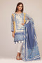 Khaadi The Tale of Spring Lawn Collection 2019 – LF19109 Blue 2Pc