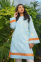 AlKaram MAK Spring/Summer 2020 – One Piece Embroidered Cambric Shirt - MAK-D-002-20-Blue