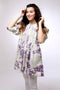 AlKaram MAK Spring/Summer Volume 2 – 1 Piece Printed Cotton Satin Shirt - MAK-F-001-19-2-Purple