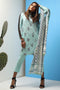 AlKaram Cambric Collection 2018 – 2 Piece Plain Shirt & Dupatta – MS-35-18-Turquoise