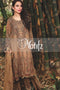 Motifz Embroidered Crinkle Chiffon Collection '16 – Coffee 1258