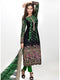 Gul Ahmed Green Premium Embroidered Chiffon PM-124