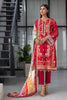 Gul Ahmed Pre-Fall – 3PC Embroidered Net Suit with Digital Printed Silk Dupatta SSM-32006