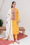Zellbury Winter Collection 2023 – Embroidered Shirt Shalwar Shawl - Golden Yellow - Khaddar Suit - 0088 - WUW22E30088