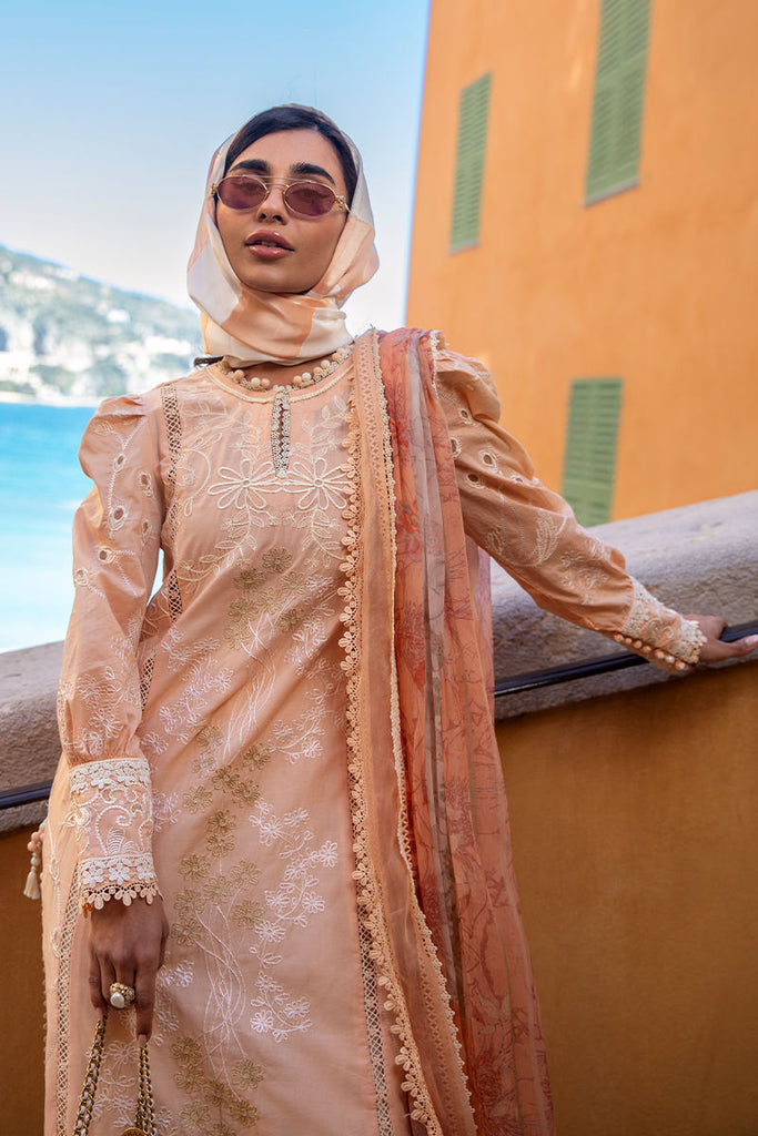 Ansab Jahangir Zoha Luxury Lawn – Alluring Apricot