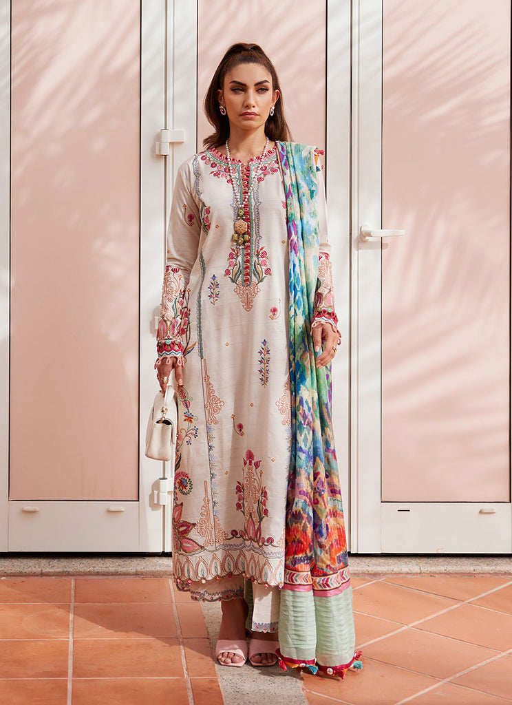 Farah Talib Aziz WES Luxury Lawn – Irene Ivory